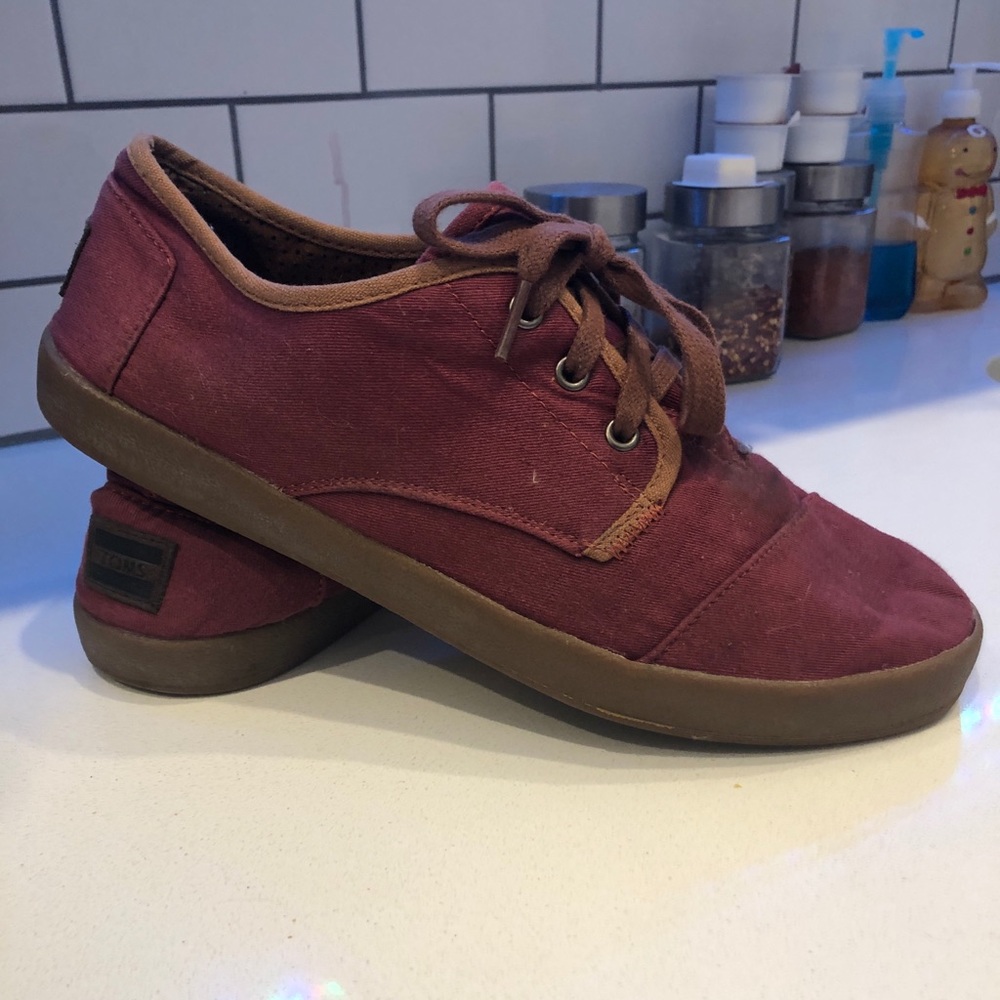 Toms red shoes